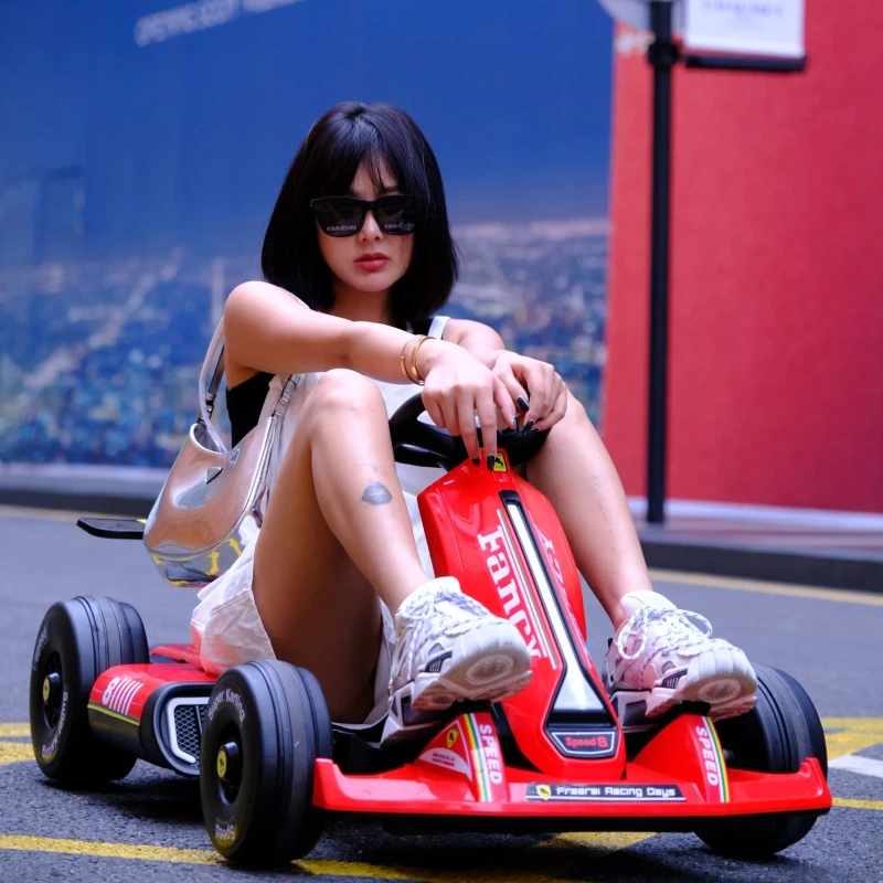 Bedoqi Children's & Adult Electric Four Wheel Drift Go Kart Toy Car with Metal & Plastic Seat for Ages 3+ Unisex