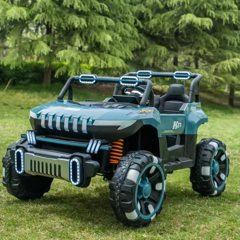 BestsellingElectric Kids Ride On CarTwo Seats 12V Big Children's Toy Car with Seat Belts Remote Control for Parental Supervision
