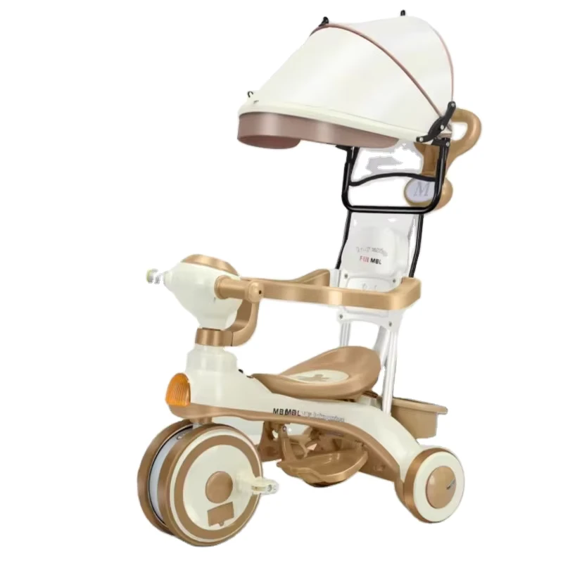 Bicycle New Fashion 2 6 Years Kids' Tricycles with Awning and Push Handle Tricycle Kids Baby