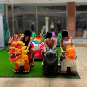 Big Size Ride on Dinosaur Toy for Kids Soft Rubber Carrying Animal Fiberglass Metal Steel Indoor Outdoor Adventure Park Toy