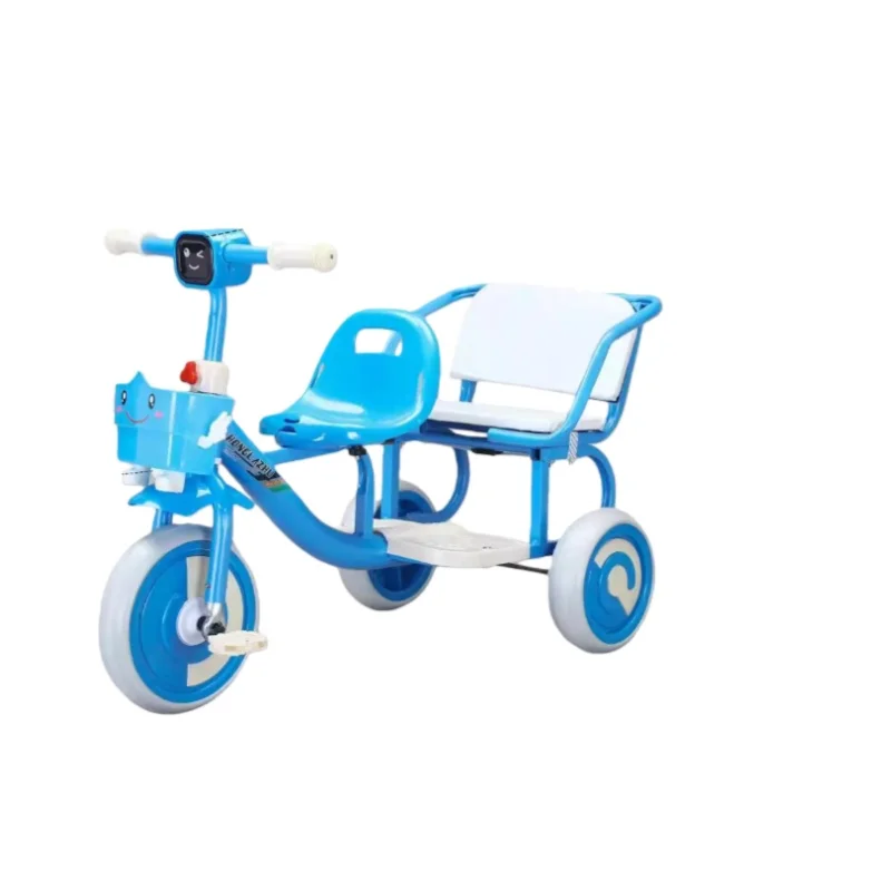 Bike for Toddler Kids Classic Music Dual Rider Tricycle Cute Shape Front Frame Colorful Tires Light Plastic Ages 2 6 Boys Girls