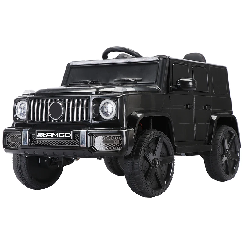 Black Children's Electric Ride on Toy Car with Remote Control Battery Powered Plastic for 5-7 Years Old