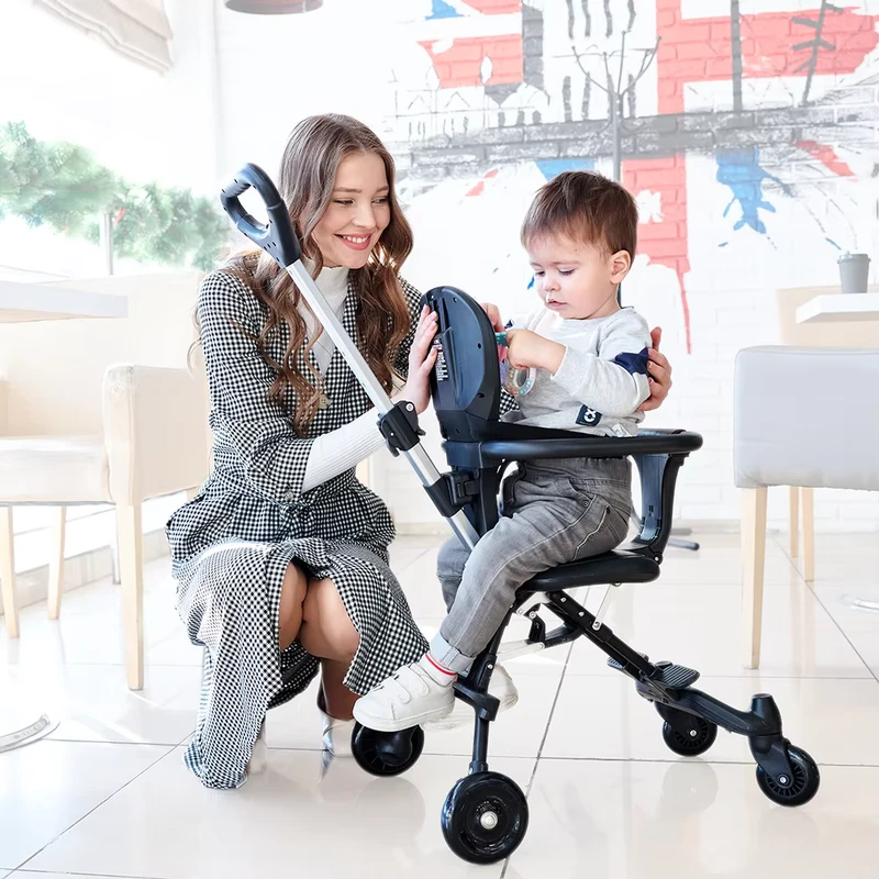 Black European New Design Happy Luxury Foldable Magic Baby Stroller