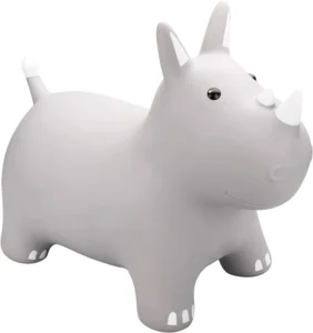 Bouncy Animal Bouncing Jumping Rhinoceros Animal Hopper Hopping Toys Inflatable Bouncy Ride on Toy for Kids