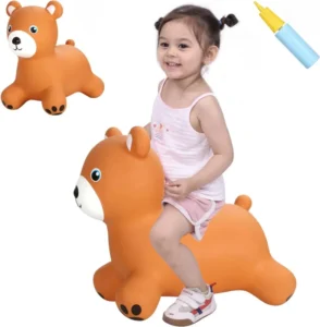 Bouncy Animal Hopper Inflatable Horse Ride on Toy for Toddler Boys and Toddler Girls Bouncy Horse Toys for Toddlers