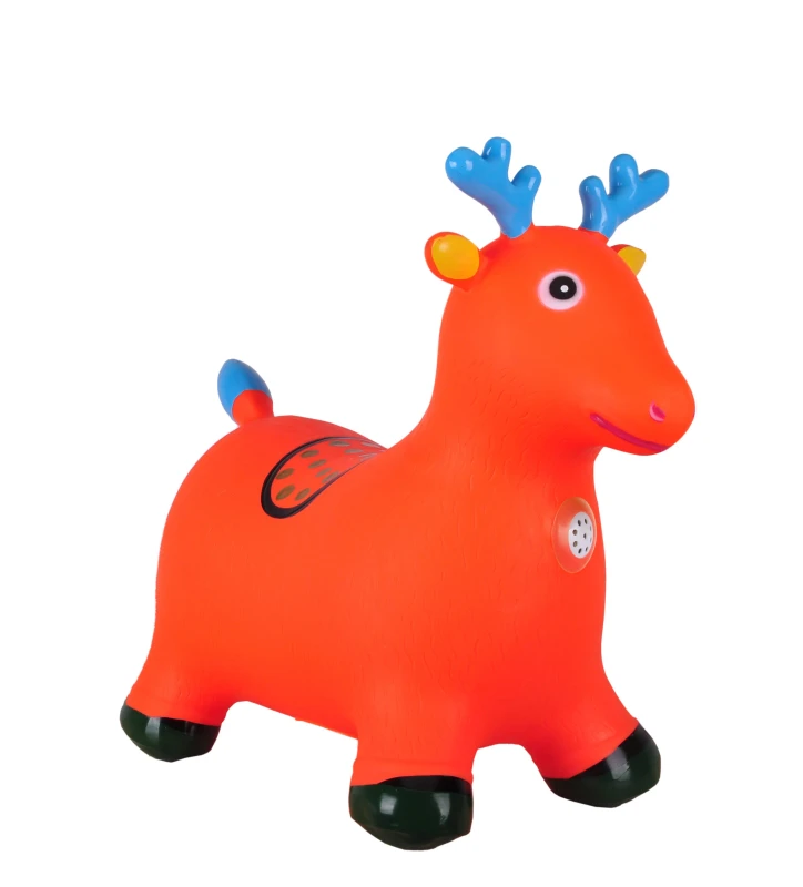 Bouncy Deer Toddler Girl Bouncing Animal Hopper Inflatable PVC Hopping Toy Outdoor Indoor Ride on Bouncer Baby