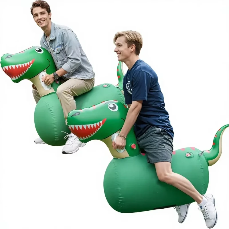 Bouncy Dinosaur Toys 2 Handles Heavy Duty Ride On Bouncy Animal Indoor Outdoor Bouncers