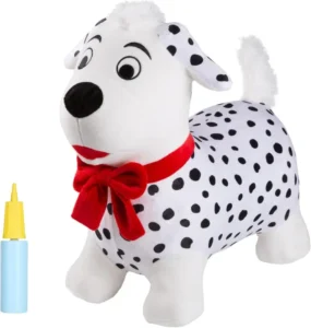 Bouncy Hopper Dog for Toddlers with Plush Cover Inflatable Bounce Dog Ride on Animal Toys for Kids