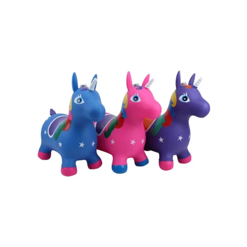 Bouncy Horse Hopper Inflatable Jumping Horse Inflatable Space Hopper with Hand Pump Ride on Rubber Bouncing Animal Rabbit Toys
