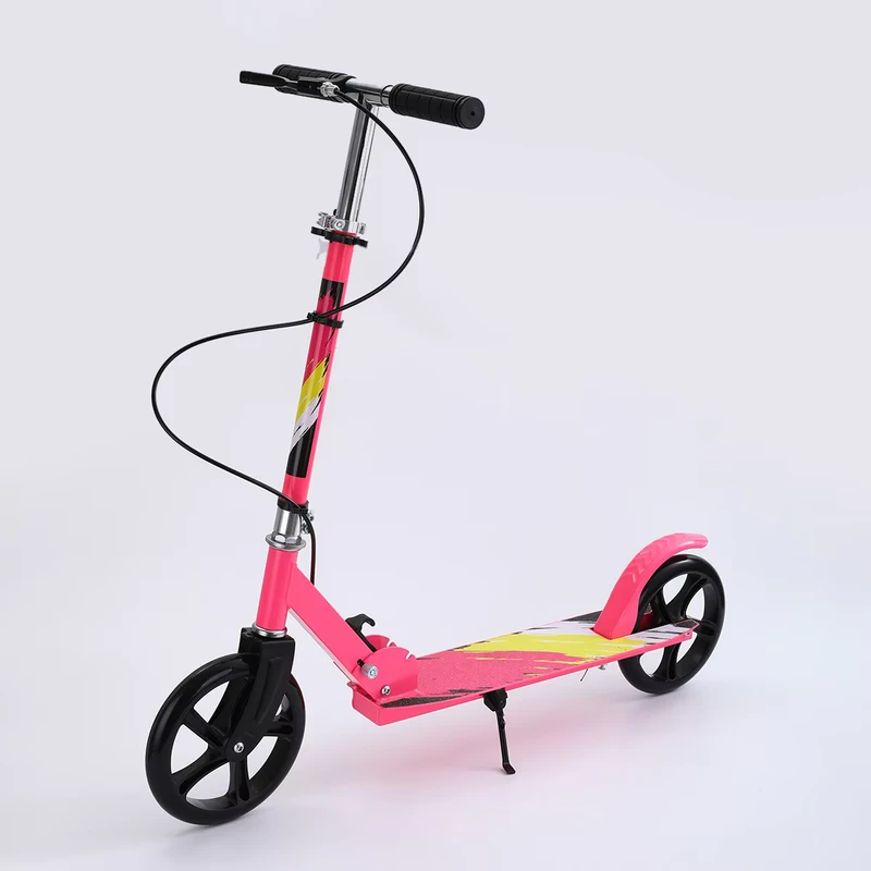 Brake Kick Scooters & Foot Scooters Light up 2 Big Wheels Portable Folding Lightweight Children Kick Scooter for Kids