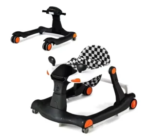 Brightbebe 3 in 1 Adjustable Baby Activity Walker 4 Wheels Push Kids Learning Andador Para Bebes