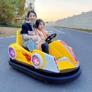 Bubble Blowing Kids Electric Drift Kart with LED Light 4 Wheel Ride on Toy Car Rechargeable Battery Powered for Amusement Park