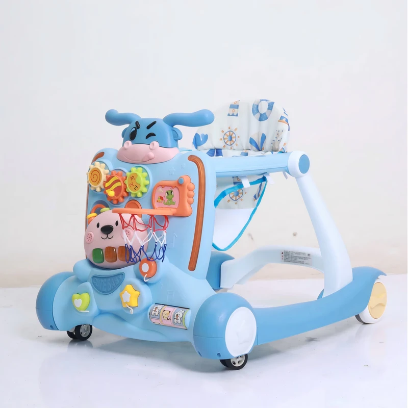 Bym Safe Start Foldable Plastic Baby Walker & Rocker with 10KG Load Capacity for 0 3 Years Old Model Mt X300