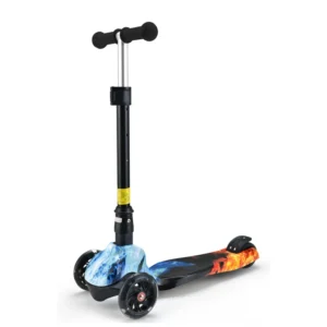 CE Certified 3 Wheel Kick Scooter for Kids Foldable Deck with Light Up PU Wheels for Girls and Boys