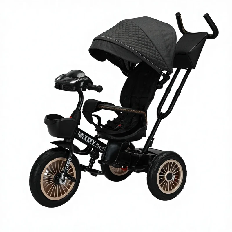 CE Certified 4-in-1 Baby Tricycle Multi-function Three-Wheeled Stroller