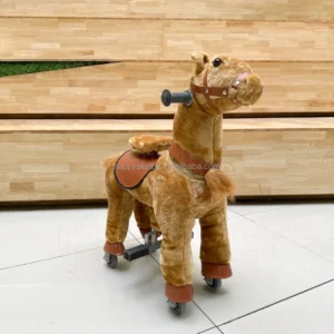CE Certified Large Plush Children Horse Riding Toy Animal Ride on Toys on Wheels Mechanical Horse Exercise Machine