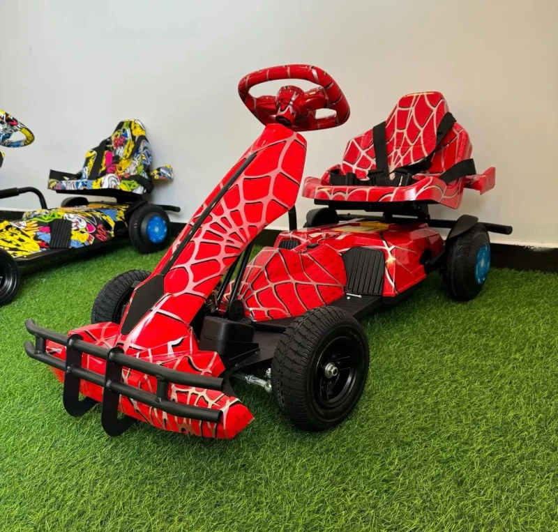 CE Certified Outdoor Kids Electric Go Karts 5-12 Years 250W Motor 12-30km h Speed 70kg Load Lithium Battery for LED Light