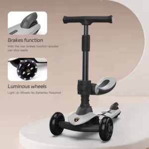 CE Kids Scooter with Seat 3 Wheel Children Scooter