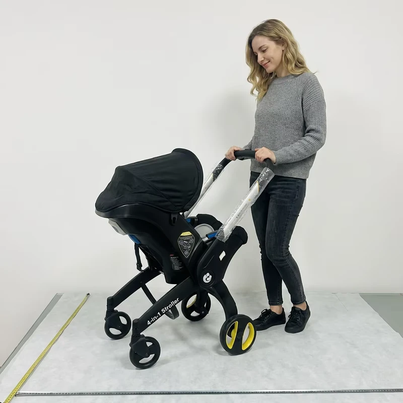 Car Seat Baby Carrier 4 in 1 Foldable Lightweight Traveler with Frame Baby Buggy