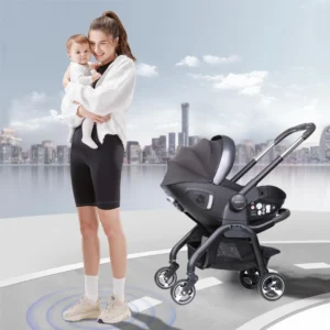 Car Seat and Stroller Luxury Baby Stroller Convenient and Lightweight Infant Baby Stroller with Compact Fold Frame