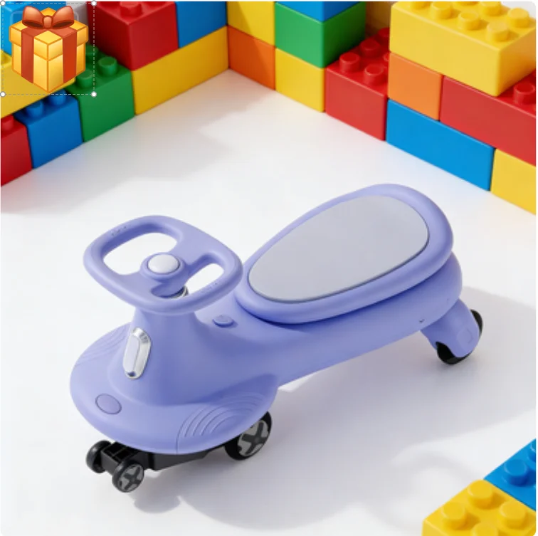 Car for Kids Swing Car with LED Flashing Wheels No Batteries Uses Twist Turn Wiggle Movement to Steer