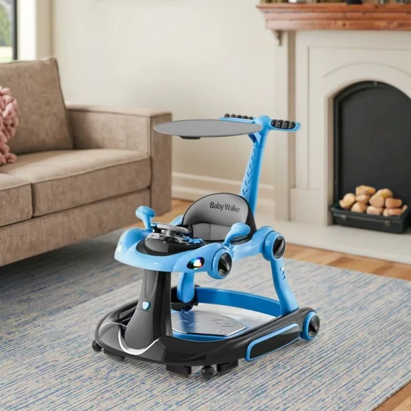 Car shaped Walker Baby Musical Walking Chair Toy Activity Kids Learning Baby Walkers 4 in 1 With Wheels and Seat