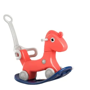 Cartoon Animal Riding On Toy Children’s Plastic Rocking Horse for Indoor Entertainment for Bedroom Living Room or Garden