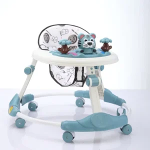 Cartoon Baby Walker One-Touch Folding Two-Position Leg Adjustment