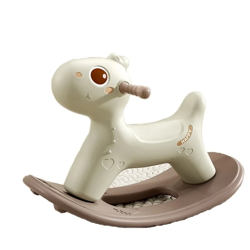 Cartoon Horse Rocking Toy for Kids New Design Plastic Sports & Entertainment Ride Animal Toy Lovely Horse Design