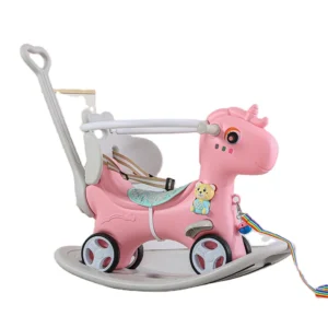 Cartoon Horse Rocking Toy for Kids Plastic Ride on Animal Toy