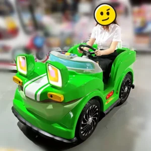 Cartoon Kiddie Ride Battery Car for Kids 3 to 6 Years 2 Seater Electric Bumper Car with 4 Rubber Wheels