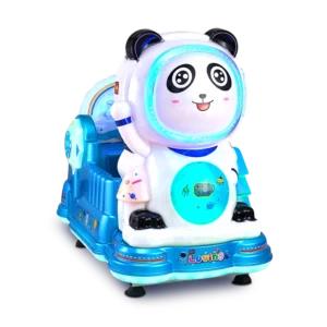 Cartoon Panda Shape Coin operated Rocking Car Commercial Kiddle Ride