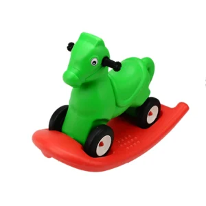 Cartoon Pattern Plastic Dog Car Toy with Wheels Durable & Safe Easy Assembly for Kids
