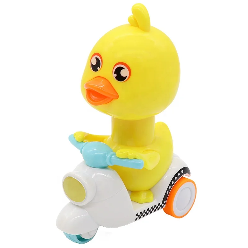 Cartoon Push Little Yellow Duck Pull Back Kids Children Toy Car