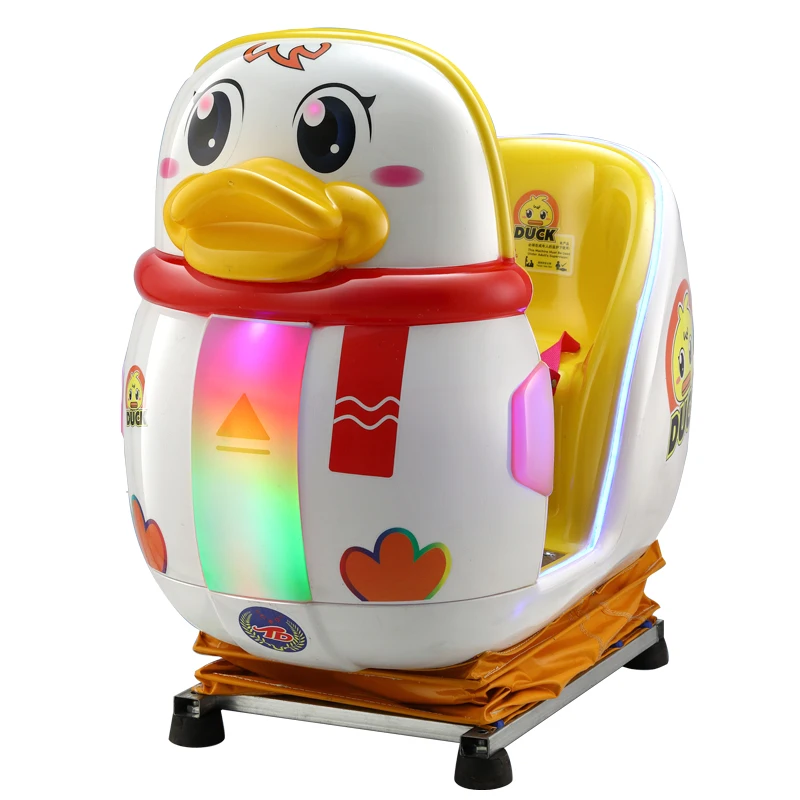 Cartoon Red Little Yellow Duck Coin operated Baby Ride on Car Kids Electric MP5 Screen Amusement Park Ride on Cars for Kids
