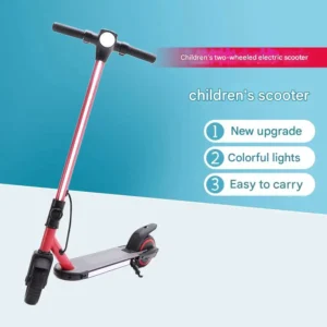 Chargeable 130W E Scooter Foldable Lightweight Kids Scooter Light 2 Wheels Aged 6 to 12 Children E Scooter for Outdoor Riding