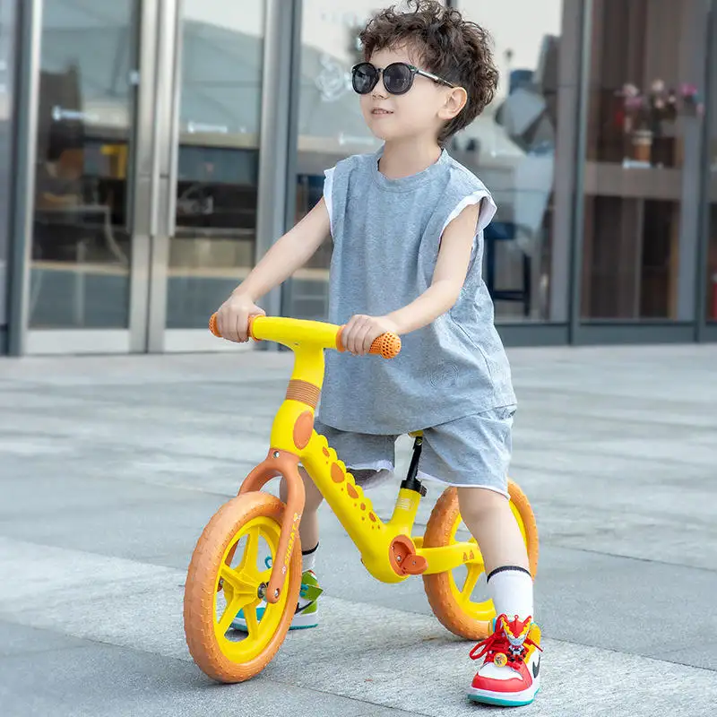 Child Bicycle Foam Wheels No Pedal Small Lovely Pink Balance Bike Kids 12 inch Push Bike for Kids