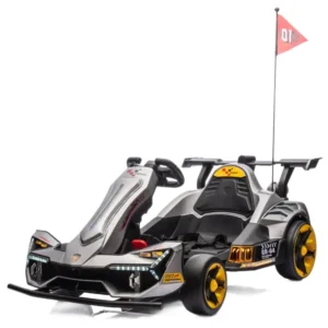 Child Drift 24V Racing Go Kart Kids Electric Toy Ride on Cars for 10 Years Old Can Sit Parents
