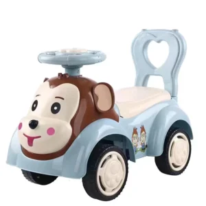Child Four-Wheel Walking Scooter Toddler Toy Ride on Car With Animals Plastic and Steel Kids Tricycle for 2-4 Years