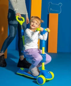 Child Scooter High Quality Durable Scooter Kids with Seats Music Handlebar Light Kids Kick Scooter 4-in-1 Kids Scooter
