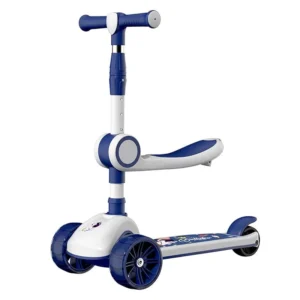 Children 2-10 Years Old Foldable Scooter 3-in-1 Pedal Scooter with Adjustable Height for Boys and Girls