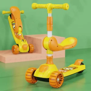 Children 2 12 Years Old Foldable Scooter 3 in 1 Pedal Scooter with Adjustable Height Boys Girls