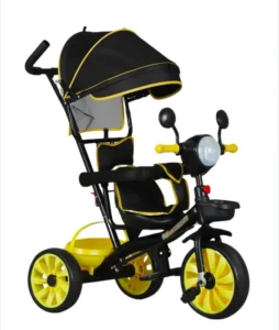 Children Baby Tricycle with Sunshade Lovely Kids Tricycle With Light and Music 3 in 1 Plastic Ride on Tricycle
