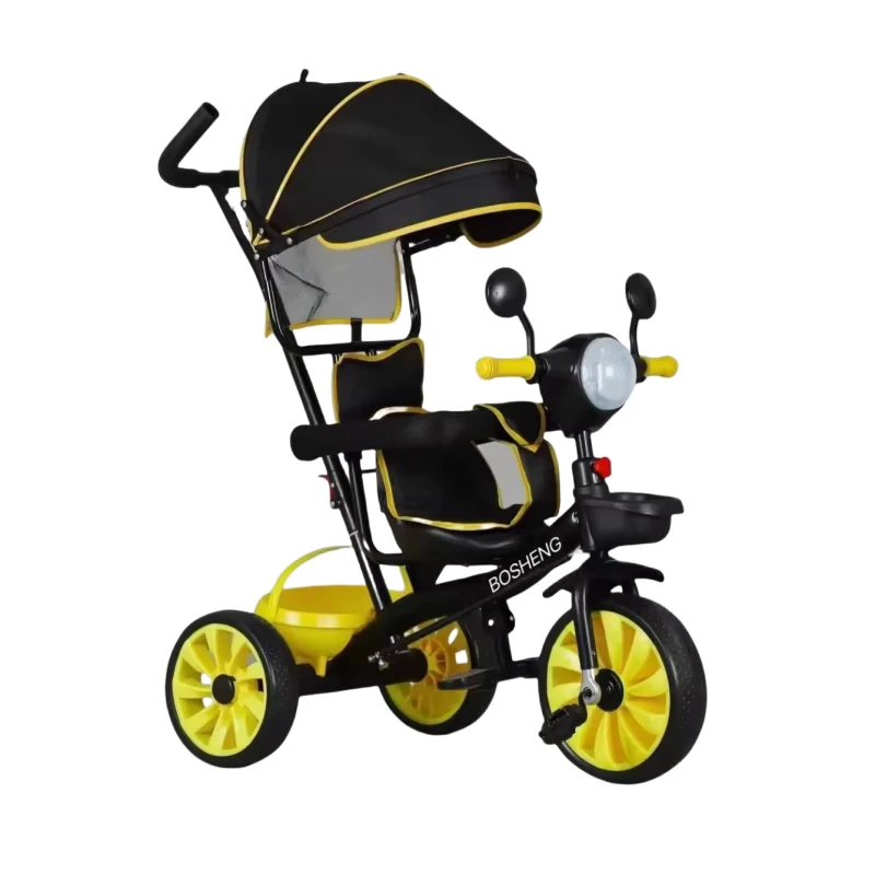 Children Bike Umbrella Tricycle Kids Three Wheel Tricycle with Push Bar Balance Bicycles Ride on Toys Car Kids Tricycle