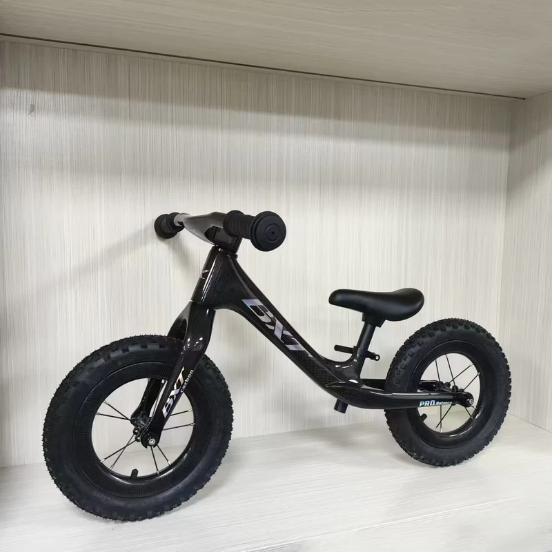 Children Carbon Bikes Kids 2-6 Years Balance Bike Children's Walking Racing Carbon 3K Weave Wheel Hub Frame Bike 12inch