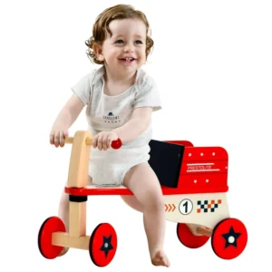 Children Educational Toys Toddler Red Ride on Toys Baby Walker Turntable Wooden Walker Baby Balance Car