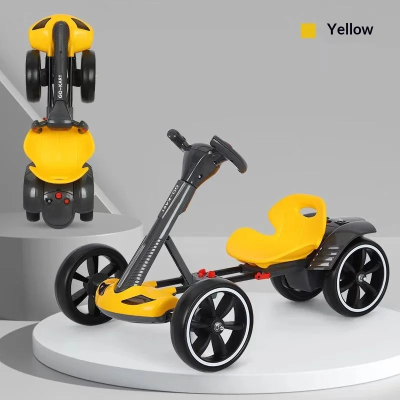 Children Electric Folding Drift Go Kart Baby Self-Assembly Ride-On Toy Car