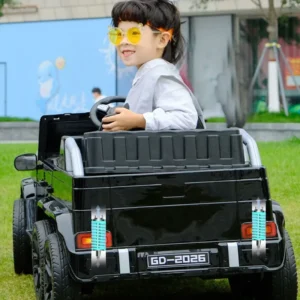 Children Electric Ride On Car Adult Compatible Multi Tire Baby Toy Boys Girls Remote Control Double Seater Off Road Vehicle