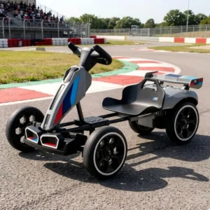 Children Electric Ride on Go Kart with RC Remote Control, One Button Start, Safety Seat Belt