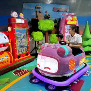 Children Entertainment Project Fiberglass Material Electric Bumper Car 2 Seater Ride-On Car for Girls and Adults